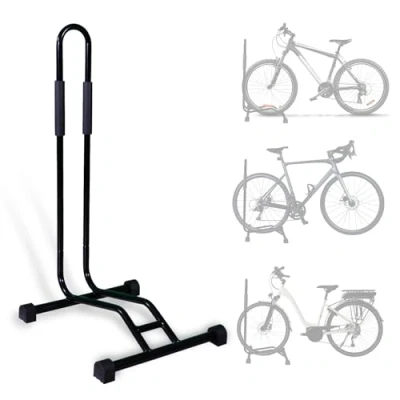 Abbildung von CCLIFE Fahrradständer Boden für 29 zoll Fahrrad mit Reifenbreiten bis 65 mm