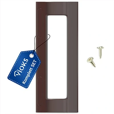 Abbildung von VIOKS Kühlschrank Griff Universal 200x70x25mm &amp; Brauner Türgriff Set mit Befestigungsabstand 84 160 mm für Gefrierfach/Gefrierschrank Kühlschranktür Ersatzteile
