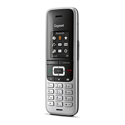 Abbildung von Gigaset S850HX DECT Mobilteil mit Ladeschale Schnurloses Telefon für Router und Basis Fritzbox kompatibel Headsetanschluss Freisprechfunktion, platin schwarz