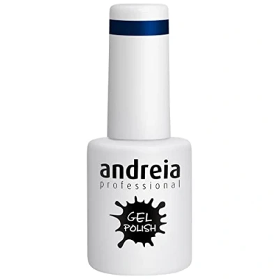 Abbildung von Andreia Professional Semi Permanenter Nagelgel Lack für UV/LED Lampe Intensiver Glanz und 4 Wochen haltbare French Manicure Lackierung Farbe 257 Blau Metallic Grüntöne 10.5 ml