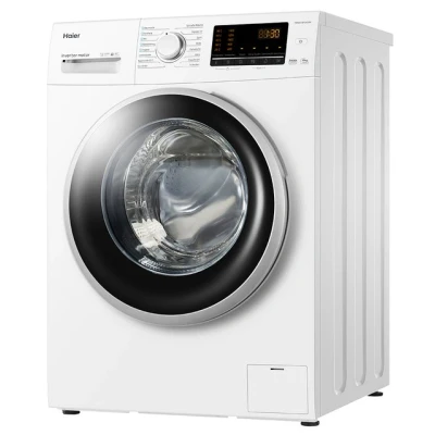 Abbildung von Haier Waschmaschine HW80 BP1439N, 8 kg, 1400 U/min, Mengenautomatik, EEK A, Kindersicherung, Inverter Motor