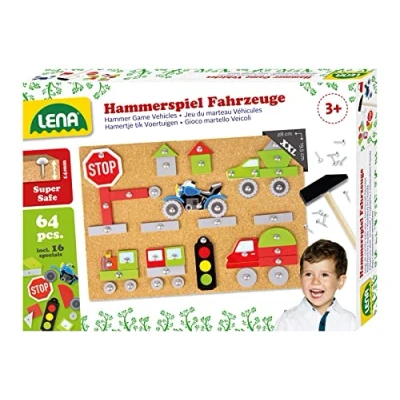 Abbildung von Lena® Spiel, Kinderspiel Hammerspiel Fahrzeuge
