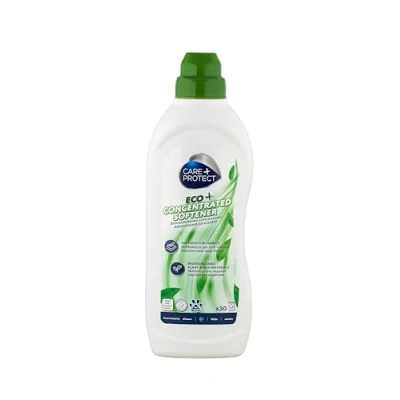 Abbildung von CARE + PROTECT Ökologischer Weichspüler / hypoallergen tierversuchsfrei biologisch abbaubar umweltschonende Formel für weichere Textilien und einfacheres Bügeln 750 ml