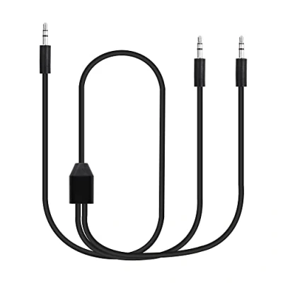 Abbildung von CERRXIAN Audiokabel, 3,5 mm auf Dual mm, 1/8 TRS Stecker 2 Stecker, Y Splitter Adapter, für Smartphone, Computer, MP3 Player, Kopfhörer, Lautsprecher