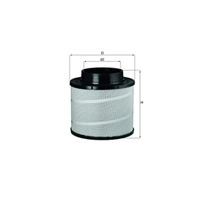 Abbildung von MAHLE ORIGINAL LX 741 Luftfilter 412,0 428,0 Filtereinsatz