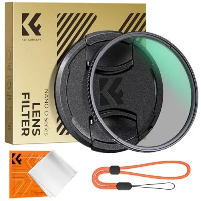 Abbildung von K&amp;F Concept Zirkularer Polfilter 62mm Polarisationsfilter CPL Filter Cirkular Optisches Glas &amp; Aluminium für Foto Kameraobjektive, D Serie