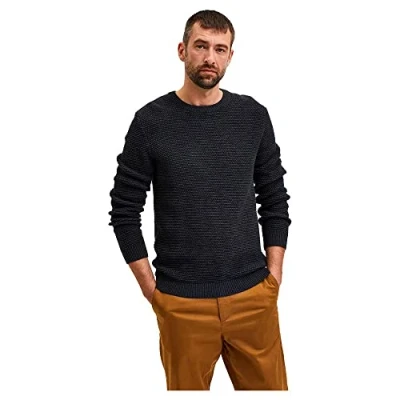 Abbildung von Selected Homme Vince LS Bubble CREW NECK W NOOS Strickpullover peat, Herren, Größe: XXL, Peat