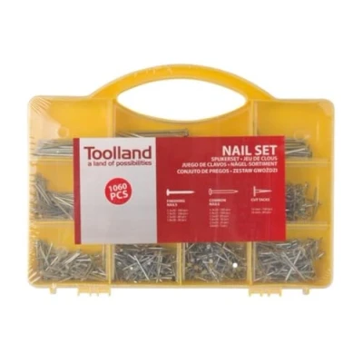 Abbildung von Toolland Stahlnagel Nägel Sortiment, 1060 tlg., verschiedene Größen, 1 St.