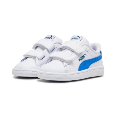 Abbildung von Puma Smash 3.0 Unisex Sneaker low für Kinder, Größe: 20, White/hyperlink blue/cold green Schuhe