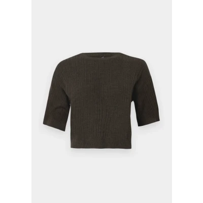 Abbildung von ONLY Onlthea Oneck Pullover Tshirt basic, Damen, Größe: Small, Chocolate torte