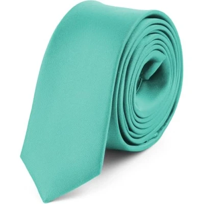 Abbildung von Ladeheid Herren Schmale Krawatte SP 5 (150cm x 5cm, Türkis)