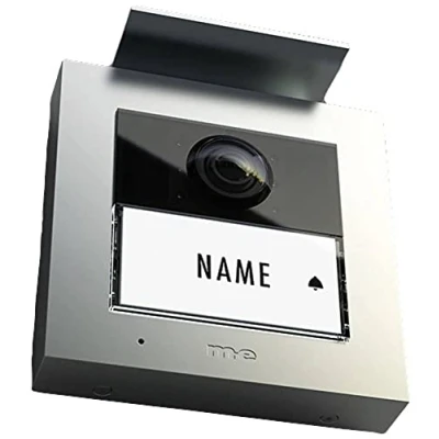 Abbildung von m e VS 21 S Vistasmart iP Video Türsprechstation aus Silber beschichtetem Aluminium Türklingel mit Kamera und RFID Klingel Kamera, WLAN/LAN Eingangsüberwachung IP44