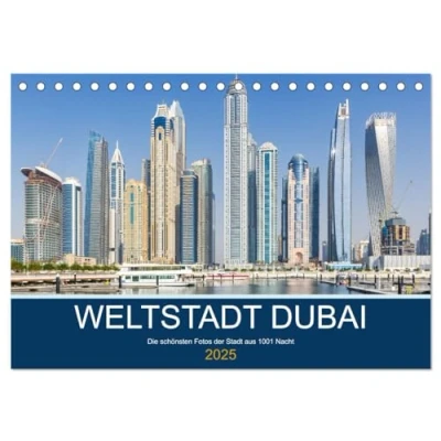 Abbildung von Weltstadt Dubai (Tischkalender 2025 DIN A5 quer), CALVENDO Monatskalender