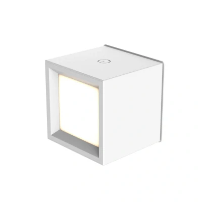 Abbildung von Newgarden LED Akku Wandleuchte Box 8, weiß, 7,5x7,5cm