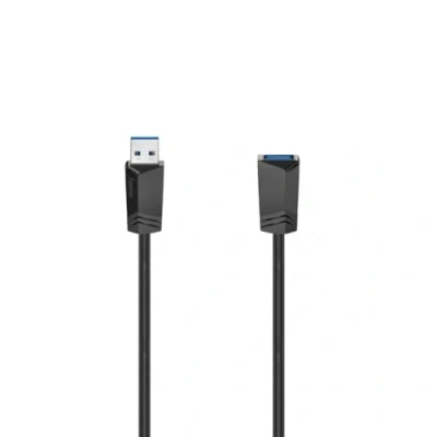 Abbildung von Hama USB A Kabel (Verlängerungskabel, 3.0A Stecker, A, 5 Gbit/s, 0,9 1,5m) schwarz