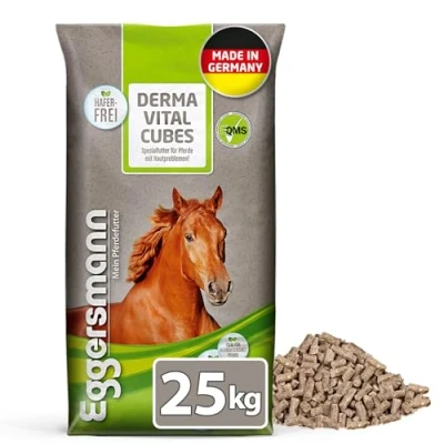 Abbildung von Eggersmann Mein Pferdefutter Derma Vital Cubes 25 kg Ergänzungsfutter für Pferde Zusatzfutter ideal bei Haut &amp; Fellproblemen Mit Zinkchelat, Selen, B Vitaminen essentiellen Aminosäuren