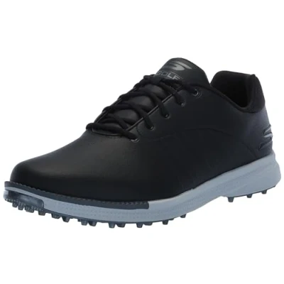 Abbildung von Skechers Tempo Herren Golfschuh ohne Spikes, wasserdicht, leicht, schwarz/grau, 47 EU