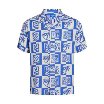 Abbildung von Jack &amp; Jones Jorluke Ocean Resort STYD Hemd, Herren, Größe: Medium, Dazzling blue