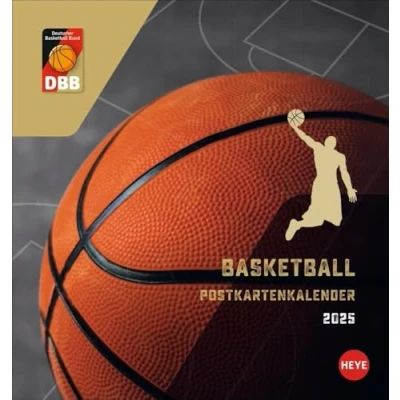 Abbildung von DBB Basketball Postkartenkalender 2025: Kleiner Kalender für Fans. Die deutsche Nationalmannschaft auf zwölf Fotos in einem Tischkalender