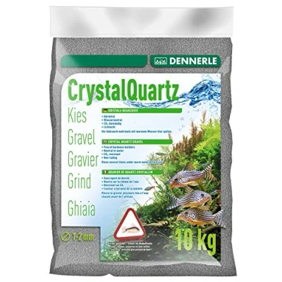Abbildung von Dennerle Aquarienkies Schiefergrau 10 kg Bodengrund für Aquarien Körnung 1 2 mm