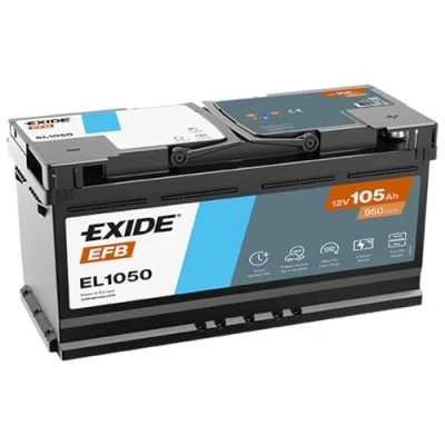 Abbildung von EXIDE Start Stop, EFB EL1050 Batterie 12V 105Ah 950A B13 AUDI: A6 C6 Avant, C5 A5 B8 Coupe, BMW: 5 Touring, 7, Limousine