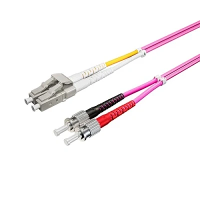 Abbildung von Kabelbude.eu LWL Glasfaser Duplex Patchkabel LC/ST OM4 50/125µm 5,00m