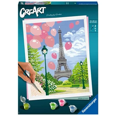 Abbildung von Ravensburger Malen nach Zahlen CreArt, Spring in Paris, Made Europe