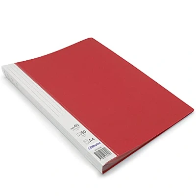 Abbildung von Waytex 931333R Dokumentenschutz, A4, 80 Blatt, Premium blickdicht, PP, erkennbar, 40 Klarsichthüllen, rot