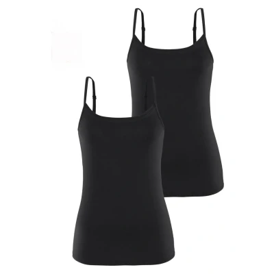 Abbildung von Lascana 2 PACK Top, Damen, Größe: 40/42, Schwarz