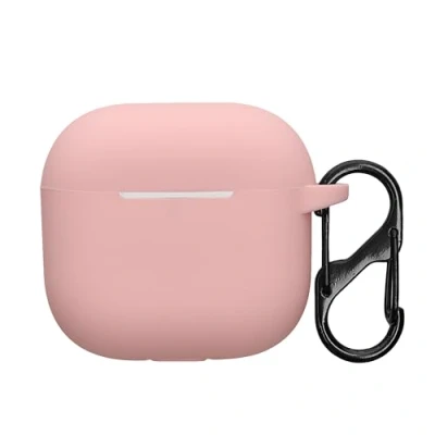 Abbildung von kwmobile Hülle kompatibel mit Apple Airpods 4 Kopfhörer Silikon Schutzhülle Etui Case Cover Schoner in Altrosa
