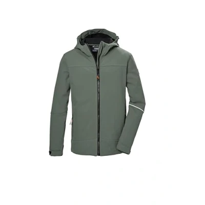 Abbildung von killtec Jungen Softshelljacke/Outdoorjacke mit Kapuze KOS 143 BYS SFTSHLL JCKT, oliv, 128, 43255 000