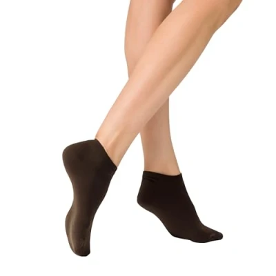 Abbildung von KUNERT Damen Sneaker Socken Sensual Cotton druckfreier Bund 128 DEN Brown 8220 35 38