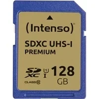 Abbildung von Intenso Premium SDXC UHS 1 128GB Class 10 Speicherkarte blau