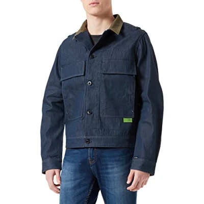Abbildung von G STAR RAW Herren Utility Flap Pocket Jacke PM, Blau (raw denim D21213 C970 001), XL