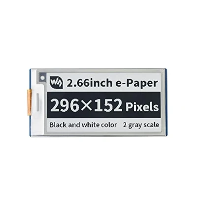 Abbildung von 2.66 Zoll E Paper Ink Display für Raspberry Pi Pico 296x152 Zweifarbiges Schwarz/Weiß Bildschirm Anzeigemodul 3.3V SPI Schnittstelle Teilweise Aktualisierung Unterstützen