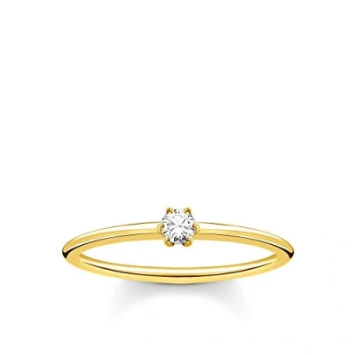 Abbildung von THOMAS SABO Solitärring goldfarben mit weißem Stein