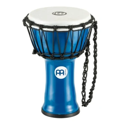 Abbildung von Meinl Percussion JRD Djembe Musikinstrument Sehr kleine Handtrommel Reiseinstrument Durchmesser 7 Zoll Kunststoff, Blau (JRD B)