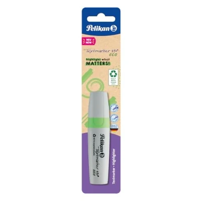 Abbildung von Pelikan Textmarker 490 eco, Neon Grün, 1 Stück auf Blisterkarte