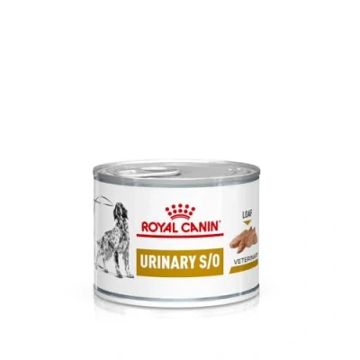 Abbildung von Royal Canin Veterinary Urinary S/O Mousse 12 x 200 g Diät Alleinfuttermittel für Hunde Kann zur Auflösung von Struvitsteinen beitragen Harnverdünnende Eigenschaften