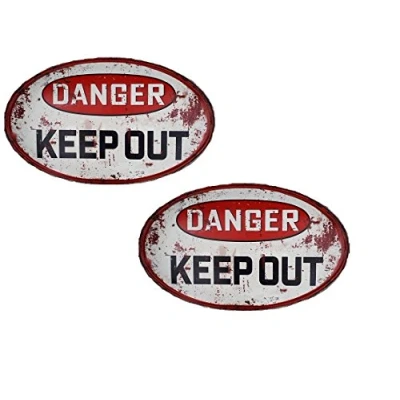 Abbildung von 24/7stickers #123/2x DANGER Aufkleber je 10x6cm Old School Hot Rod Tuning Vintage Retro Oldtimer Achtung Keep Out