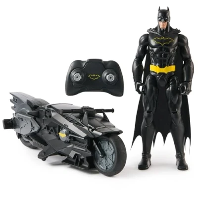 Abbildung von Spin Master DC Comics, Batman, Batcycle + 30cm Batman Action Figur, ab 4 Jahren
