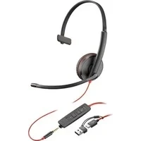 Abbildung von Poly Headset Blackwire C3215 Mono USB C/A &amp; 3,5 mm