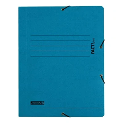 Abbildung von NEU Sammelmappe FACT!plus DIN A4, aus Karton, blau, mit Gummizug