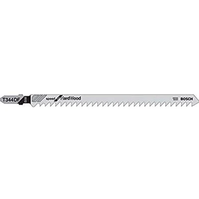 Abbildung von Bosch 3x Stichsägeblatt T 344 DF Speed for Hard Wood (für hartes Holz, gerader Schnitt, Professional Zubehör Stichsäge)