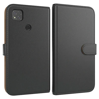 Abbildung von EAZY CASE Tasche kompatibel mit Xiaomi Redmi 9C Schutzhülle Standfunktion Klapphülle im Bookstyle, Handytasche Handyhülle Flip Cover Magnetverschluss und Kartenfach, Kunstleder, Schwarz