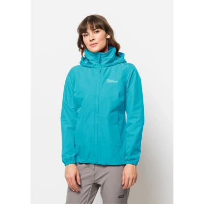 Abbildung von Jack Wolfskin Stormy Point Regenjacke / wasserabweisende Jacke, Damen, Größe: Small, Scuba