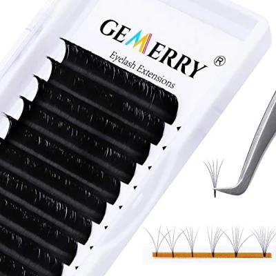 Abbildung von GEMERRY Wimpern Volumentechnik Easy Fan Lashes 3D 5D 8D 10D 0,05 c curl 10mm Selbstfächernd Volumen für Wimpernverlängerung Lash Extensions (0.05 10mm)