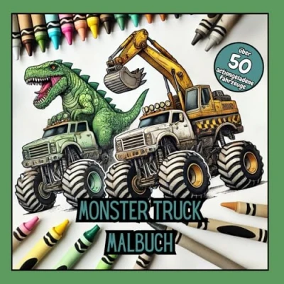 Abbildung von Monster Truck Ausmalbuch für Kinder: Coole Motive kleine Fans Action, Spaß und Kreativität: Das perfekte Geschenk Liebhaber