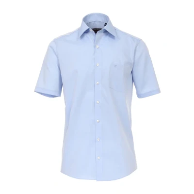 Abbildung von CASAMODA Comfort Fit Hemd Halbarm New Kent Kragen Popeline hellblau Gr. 42