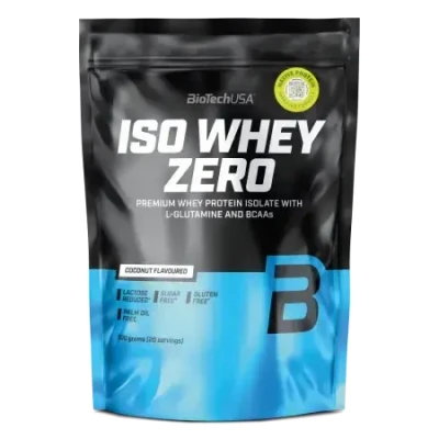 Abbildung von BioTech USA Iso Whey Zero 500 g Laktosefreies Protein Isolat WPI Cocosnuss Pulver
